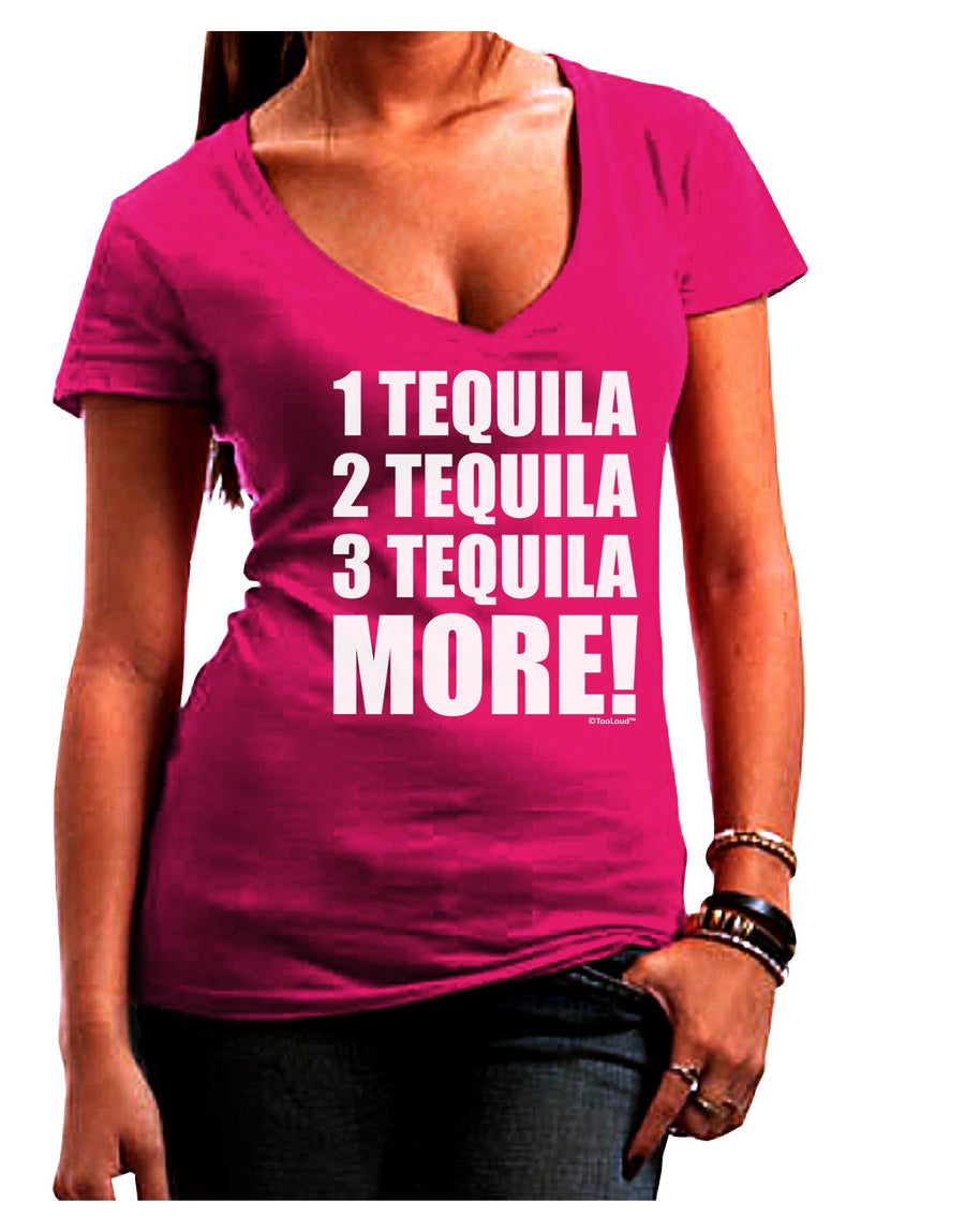 1 Tequila 2 Tequila 3 Tequila More Juniors V-Neck Dark T-Shirt by TooLoud-Womens V-Neck T-Shirts-TooLoud-Black-Juniors Fitted Small-Davson Sales