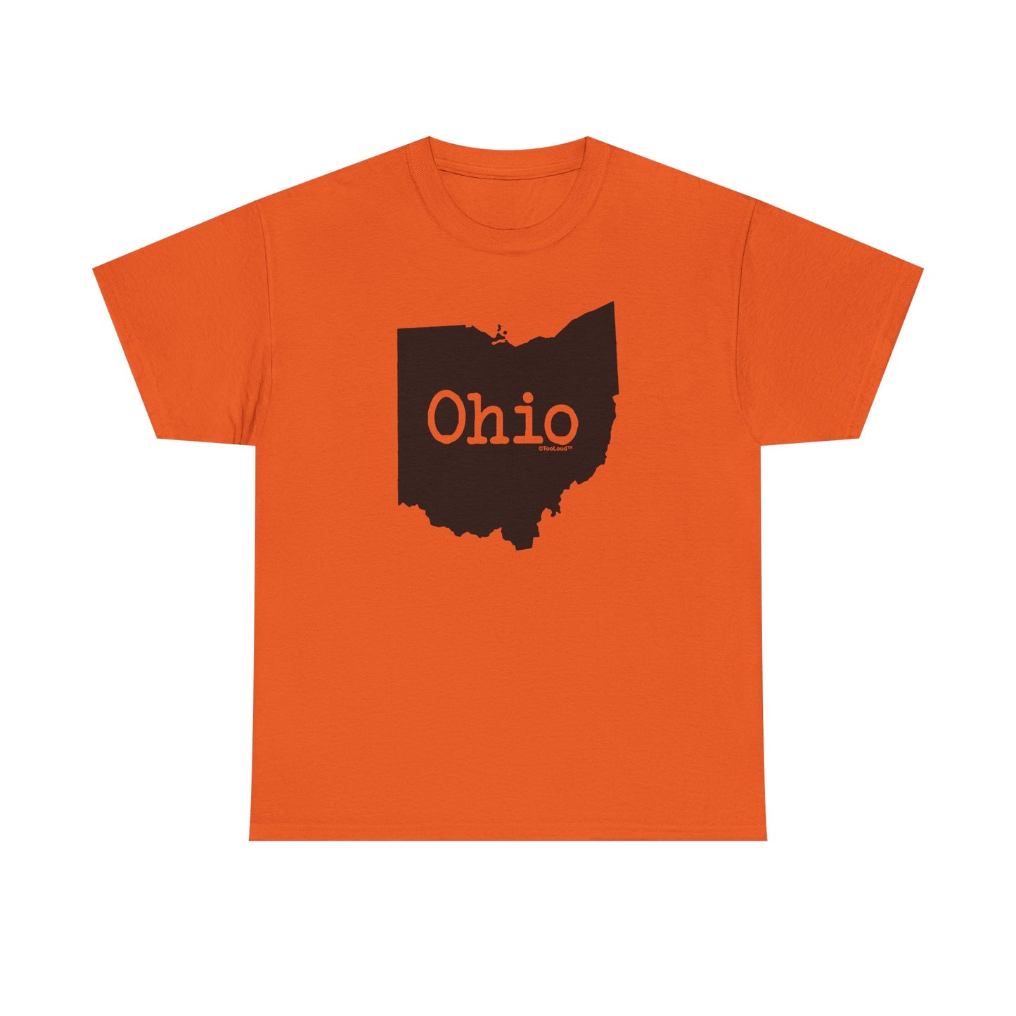 Ohio - United States Shape Print Adult T-Shirt by TOOLOUD