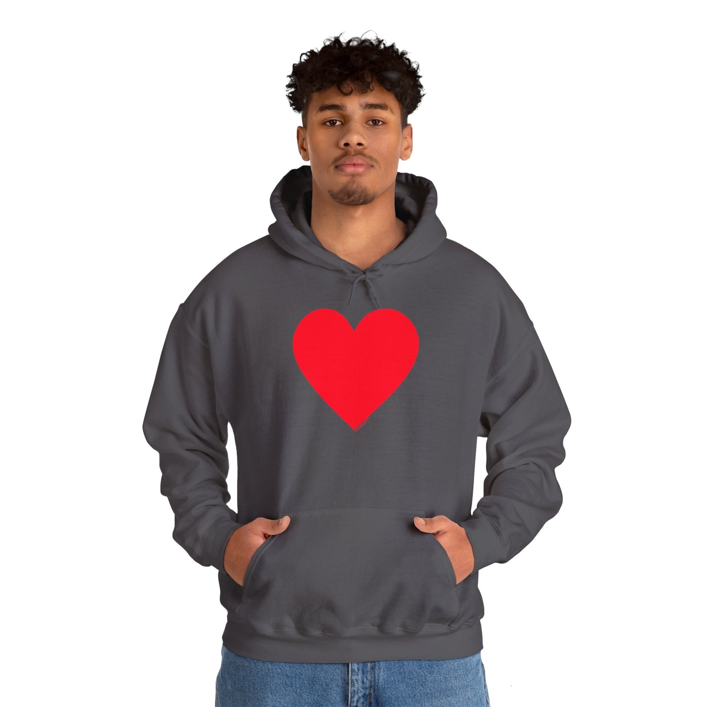 TOOLOUD Big Red Heart Valentine's Day Dark Unisex Hoodie Sweatshirt