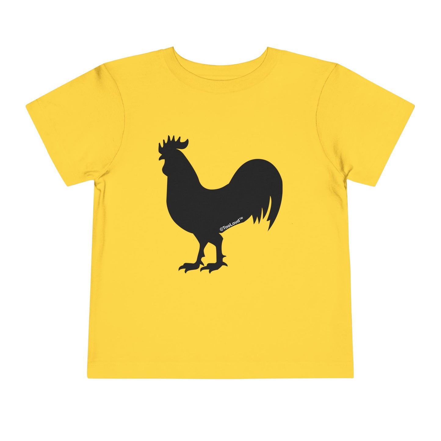 Rooster Silhouette Design Toddler T-Shirt by TOOLOUD