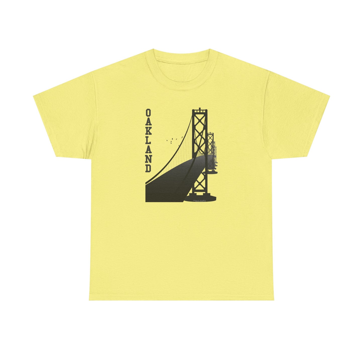 Oakland Text Bay Bridge - Premium Adult T-Shirt State Collection by TOOLOUD
