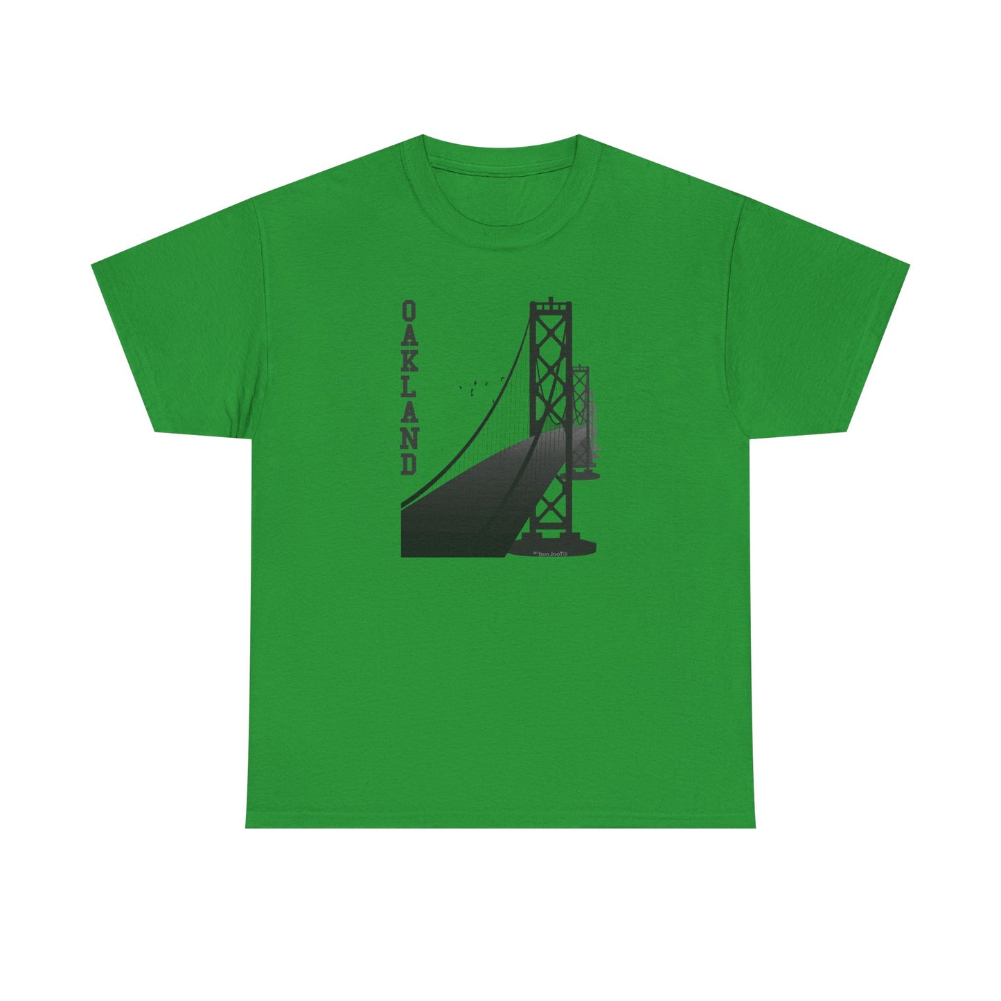 Oakland Text Bay Bridge - Premium Adult T-Shirt State Collection by TOOLOUD