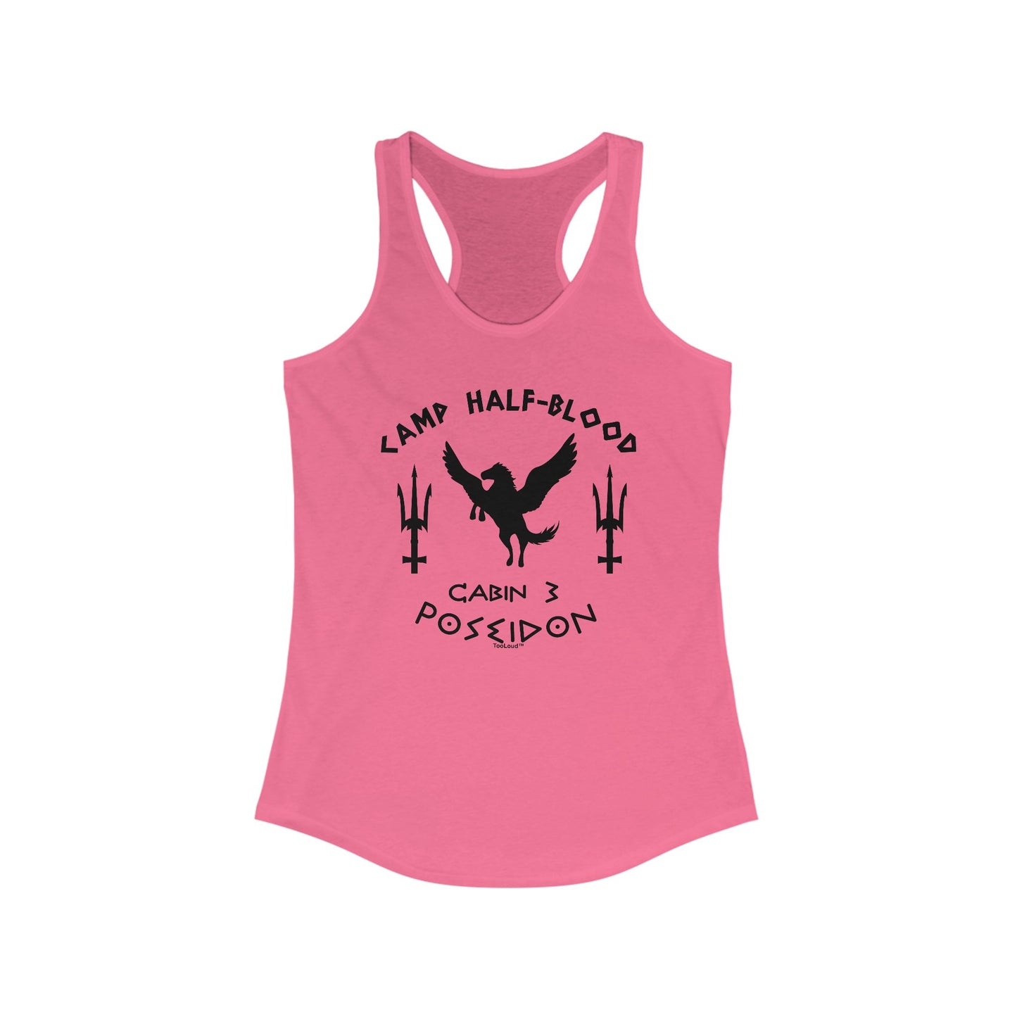Cabin 3 Poseidon Camp Half Blood Women's Racerback Tank Top by TOOLOUD