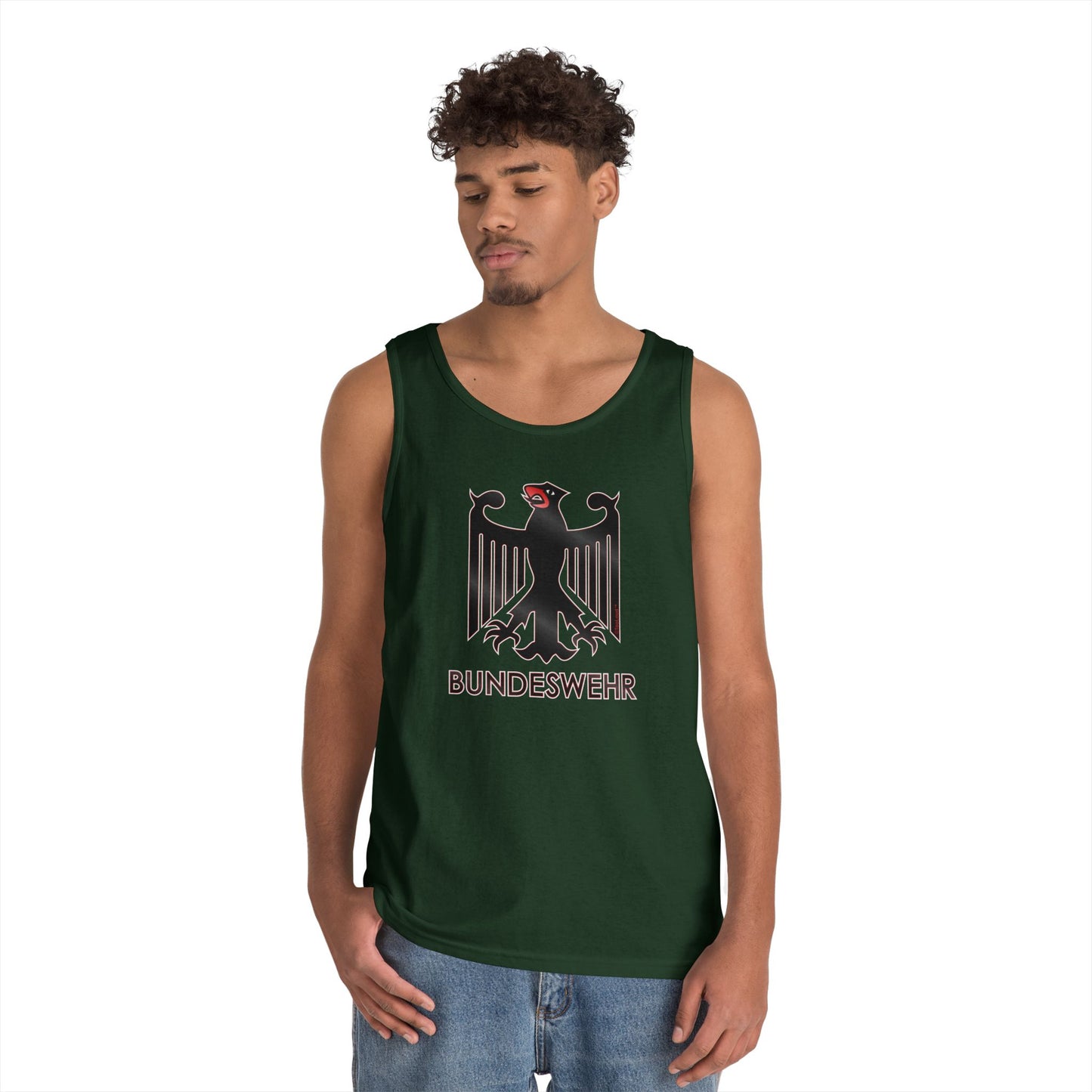 Bundeswehr Logo with Text Dark Loose Tank Top by TOOLOUD
