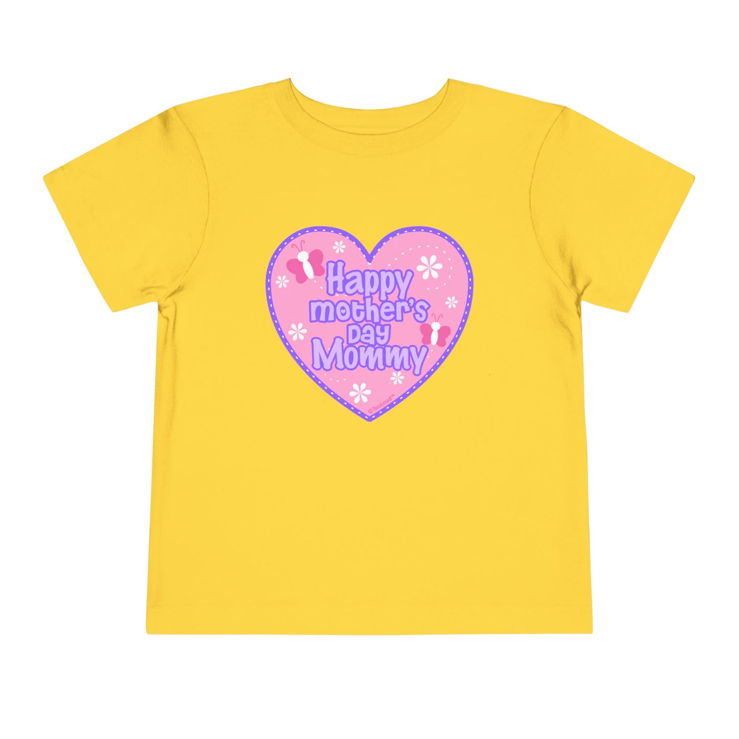 Happy Mother's Day Mommy - Pink Heart Toddler T-Shirt by TOOLOUD