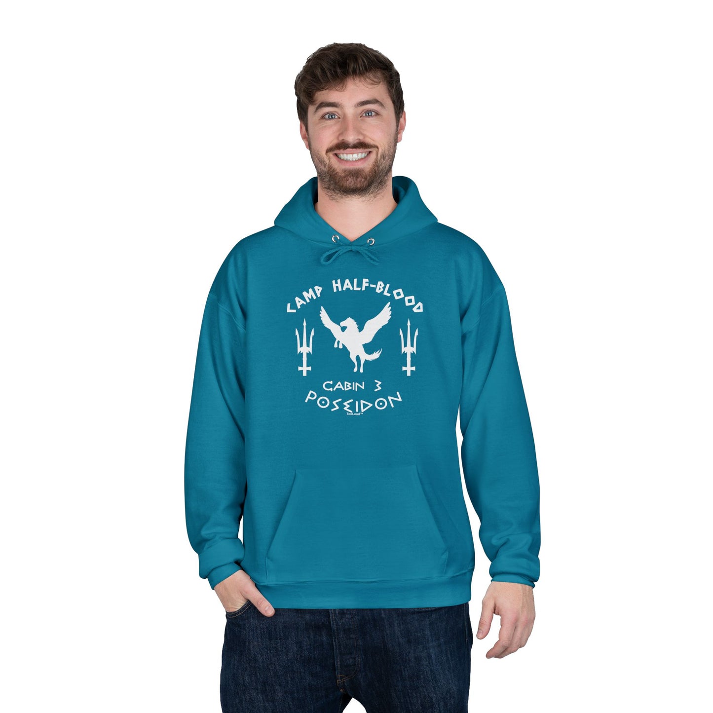 TOOLOUD Cabin 3 Poseidon Camp Half Blood Dark Hoodie Sweatshirt