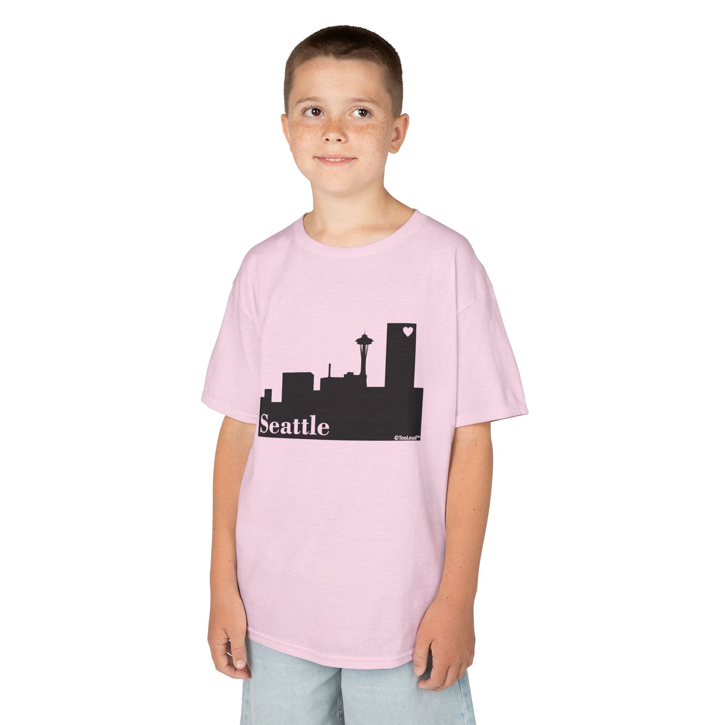 Seattle Skyline with Space Needle Children's T-Shirt by TOOLOUD