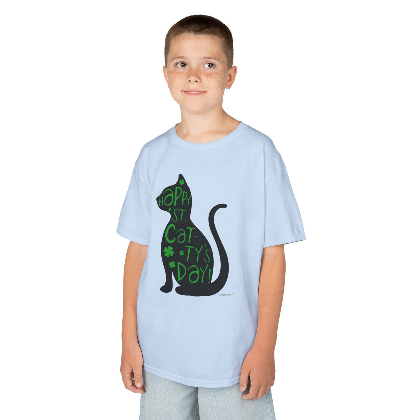 Happy St. Catty's Day - St. Patrick's Day Cat Children's T-Shirt by TOOLOUD