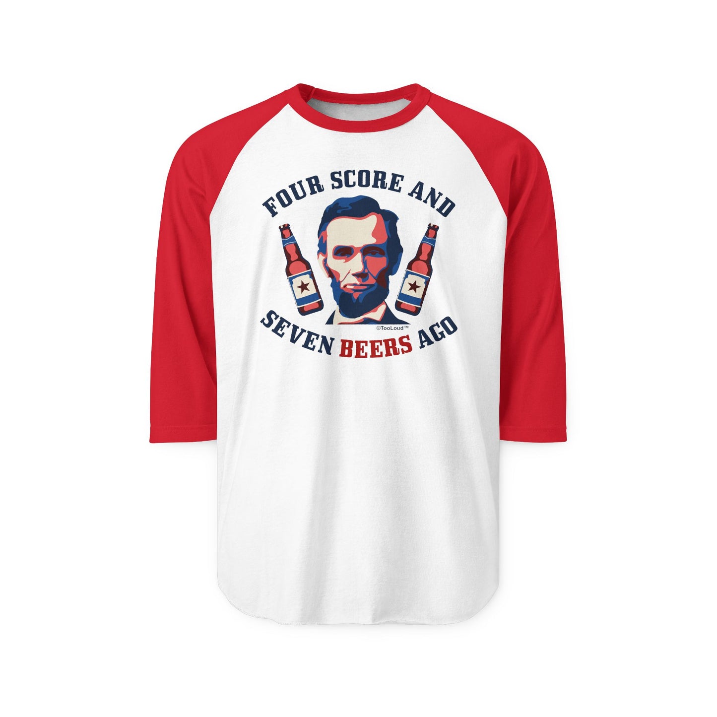 Seven Beers Ago – Lincoln Adult Raglan Shirt by TOOLOUD