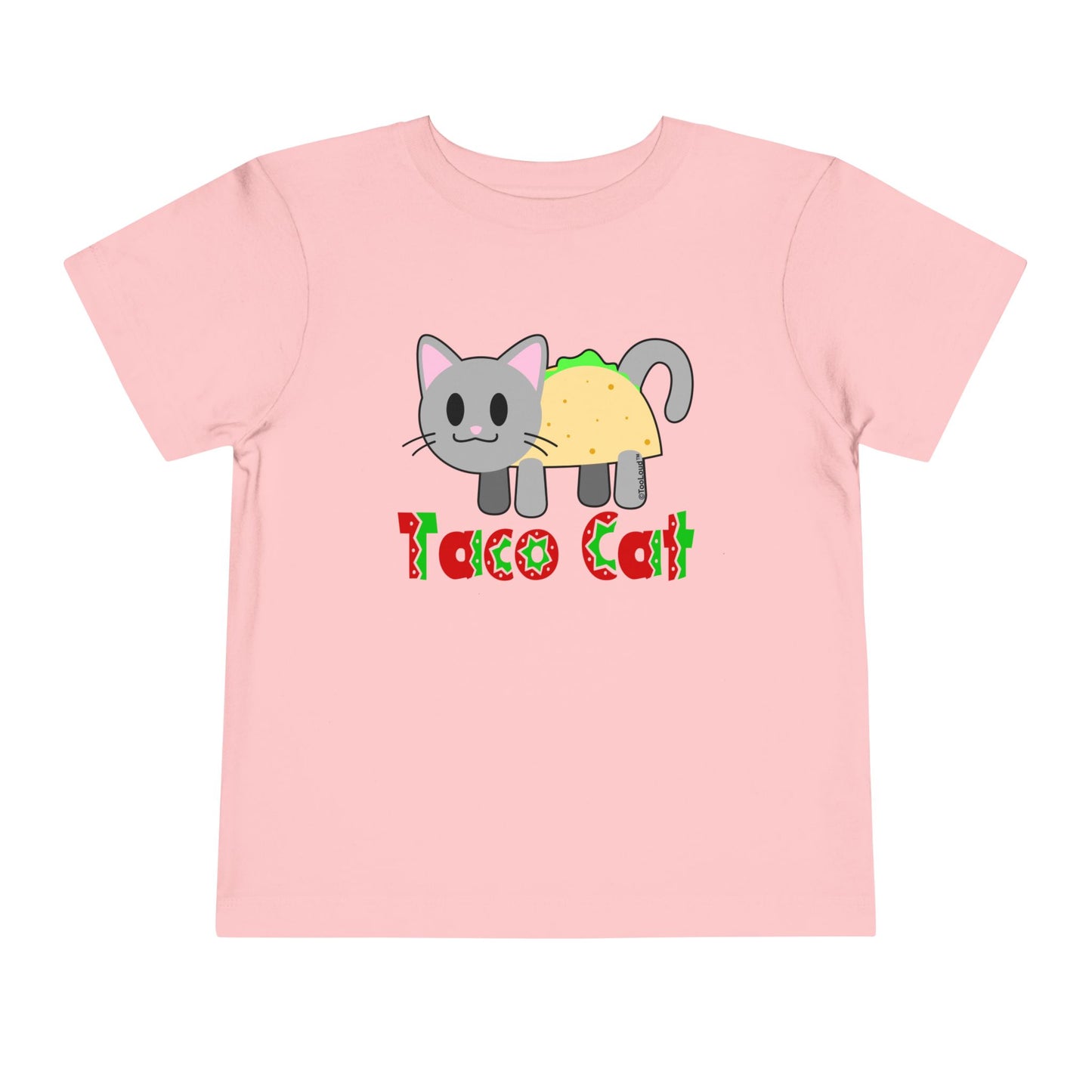 Cute Taco Cat Design Text Toddler T-Shirt by TOOLOUD