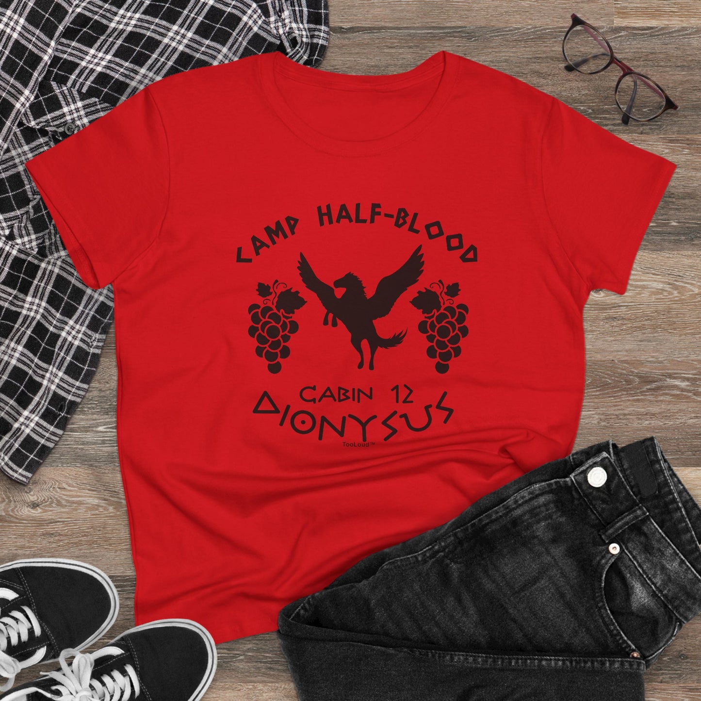 Camp Half Blood Cabin 12 Dionysus Womens T-Shirt by TOOLOUD