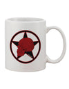 11 oz Blood Red Skull Printed Coffee Mug - Expertly Crafted Drinkware TooLoud-11 OZ Coffee Mug-TooLoud-White-Davson Sales