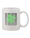 11 oz Clover Printed Coffee Mug - Perfect for All Green Everything - TooLoud-11 OZ Coffee Mug-TooLoud-White-Davson Sales