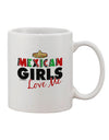 11 oz Coffee Mug - A Favorite Among Mexican Girls-11 OZ Coffee Mug-TooLoud-White-Davson Sales