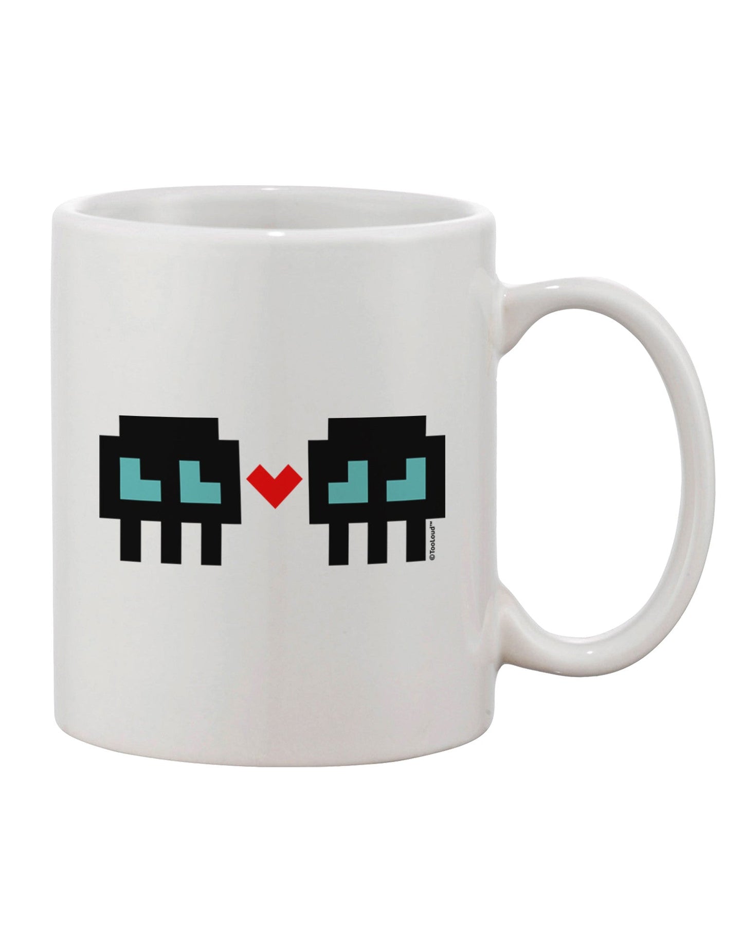 11 oz Coffee Mug - Expertly Designed with 8-Bit Skull Love for Boys - TooLoud-11 OZ Coffee Mug-TooLoud-White-Davson Sales