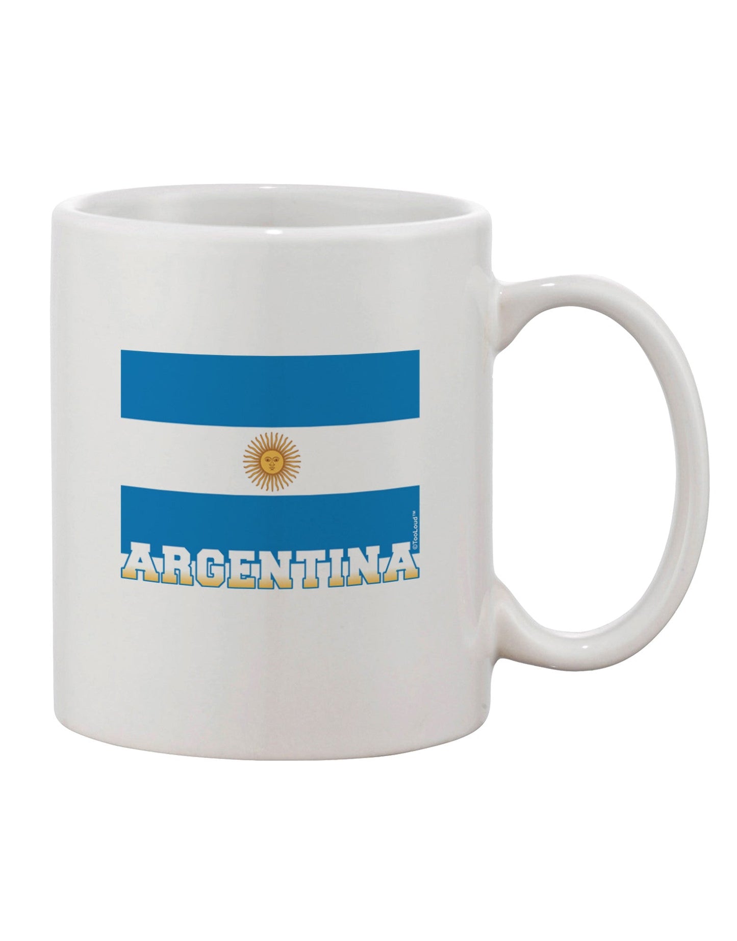 11 oz Coffee Mug with Argentina Flag Print - TooLoud-11 OZ Coffee Mug-TooLoud-White-Davson Sales