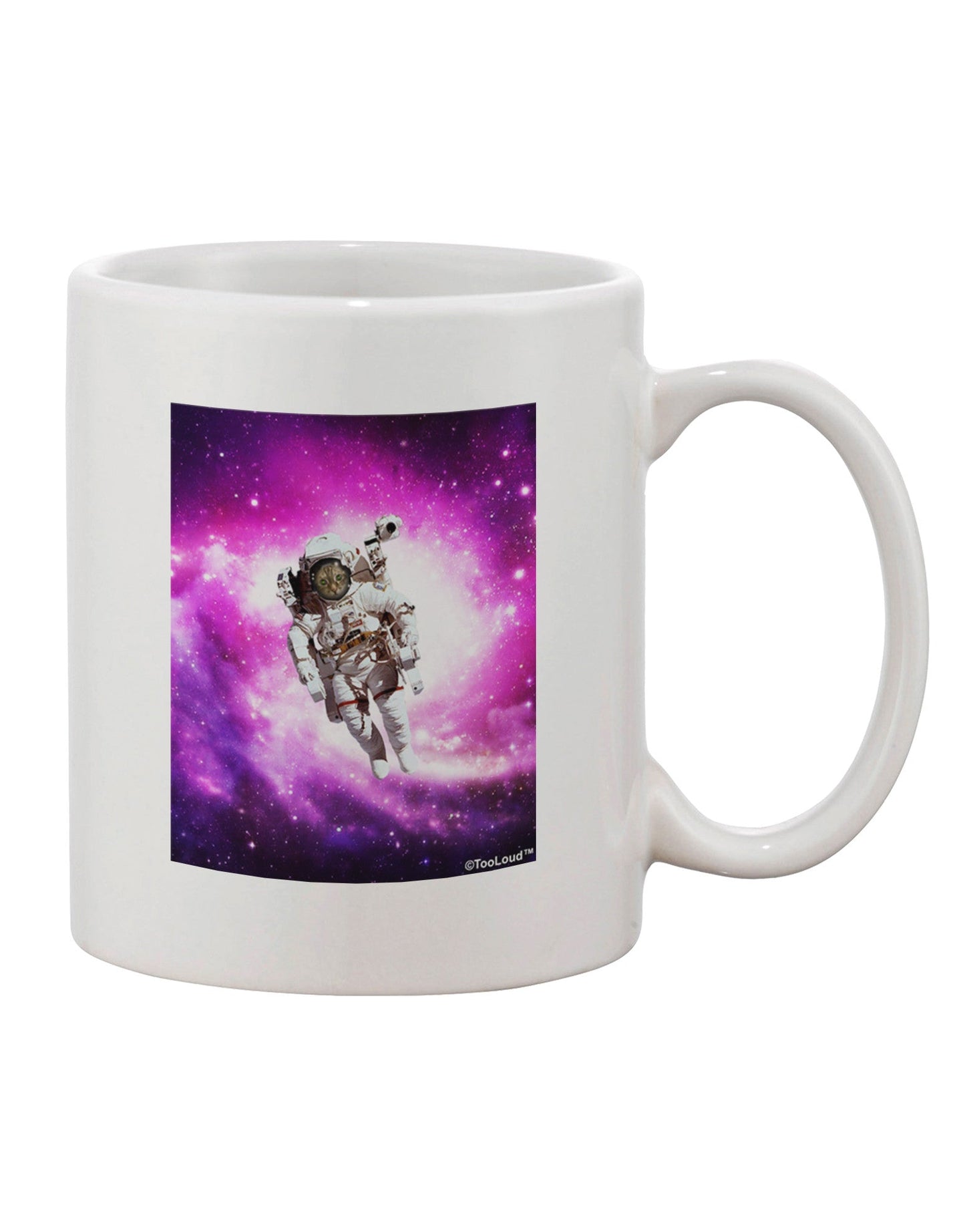 11 oz Coffee Mug with Astronaut Cat Print - TooLoud-11 OZ Coffee Mug-TooLoud-White-Davson Sales