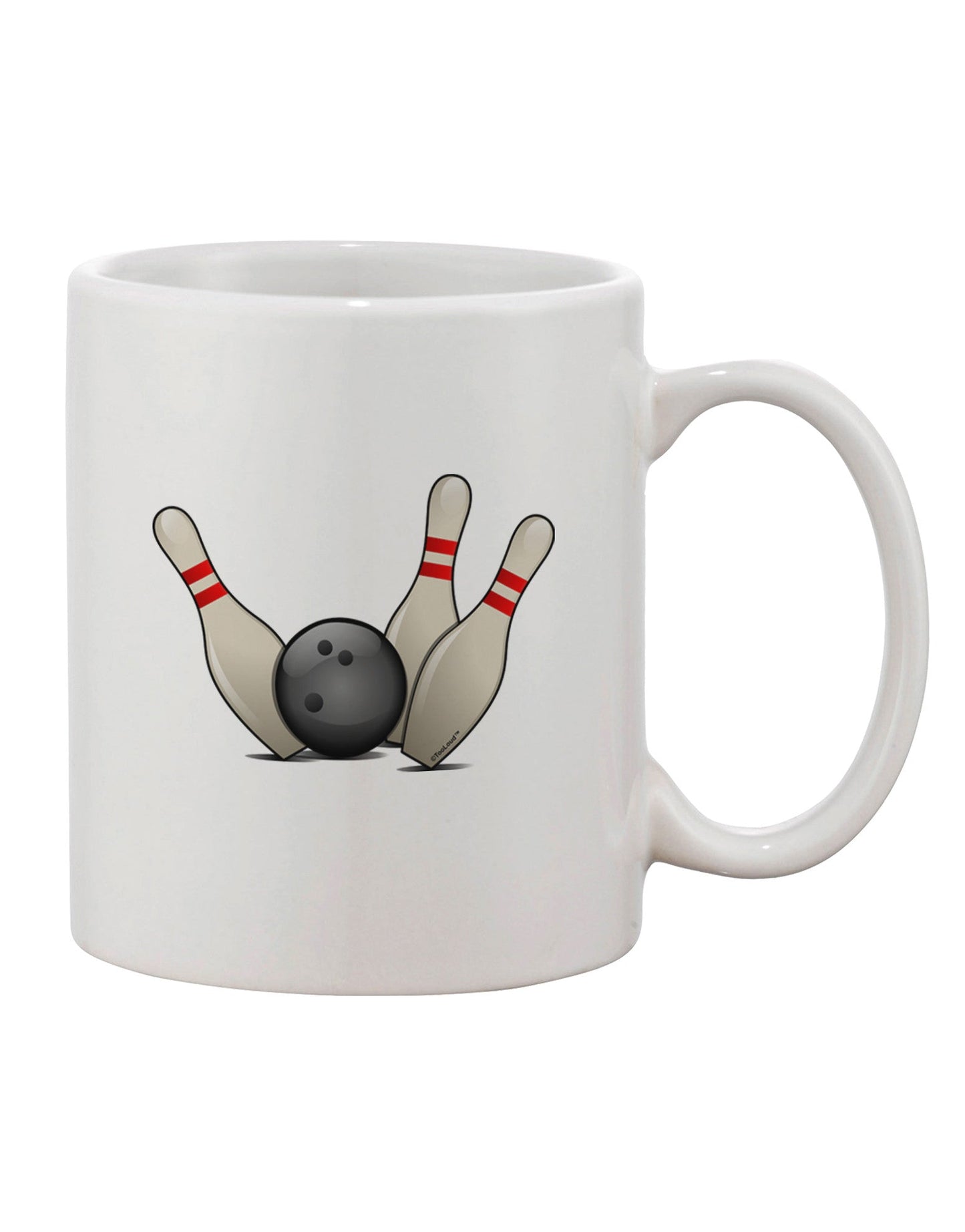11 oz Coffee Mug with Bowling Ball and Pins Print - TooLoud-11 OZ Coffee Mug-TooLoud-White-Davson Sales