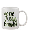 TooLoud One Lucky Grandpa Shamrock Printed 11oz Coffee Mug