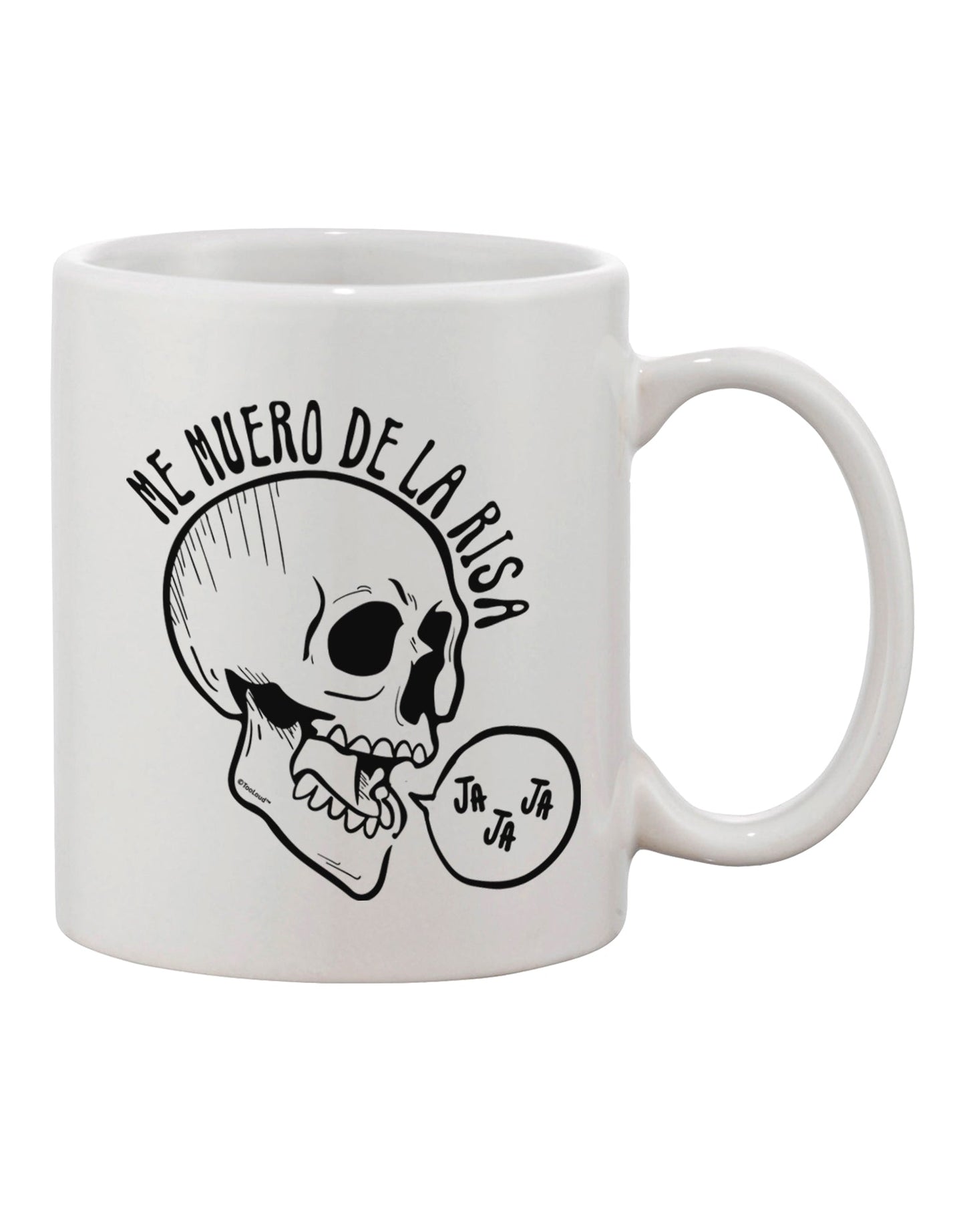 11 oz Skull Printed Coffee Mug - Expertly Crafted Drinkware TooLoud-11 OZ Coffee Mug-TooLoud-Davson Sales