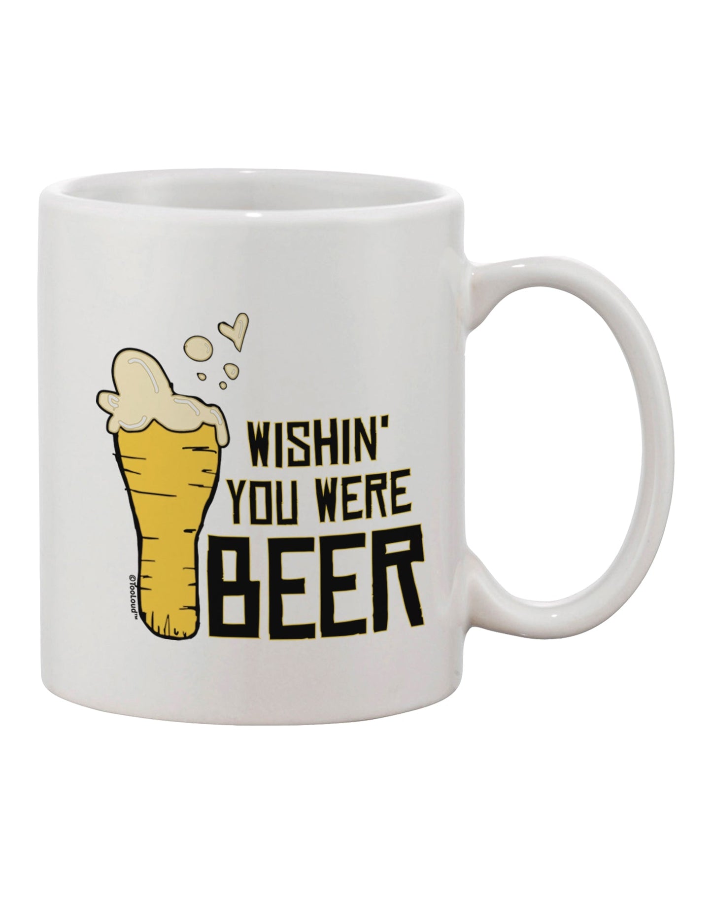 11 oz Wishin you were Beer Printed Coffee Mug - TooLoud-11 OZ Coffee Mug-TooLoud-Davson Sales