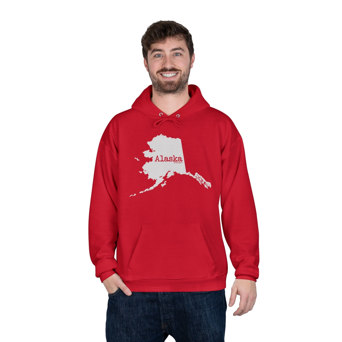 Alaska – United States Shape Dark Hoodie Sweatshirt by TOOLOUD
