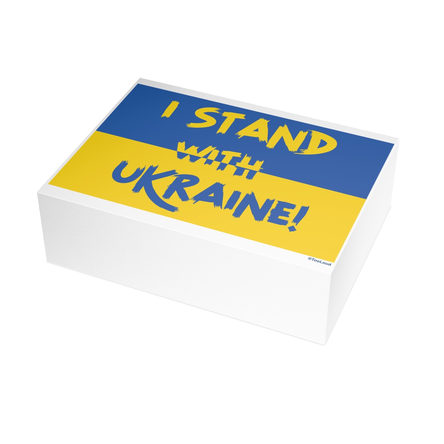 I Stand with Ukraine Flag Pack of Postcards
