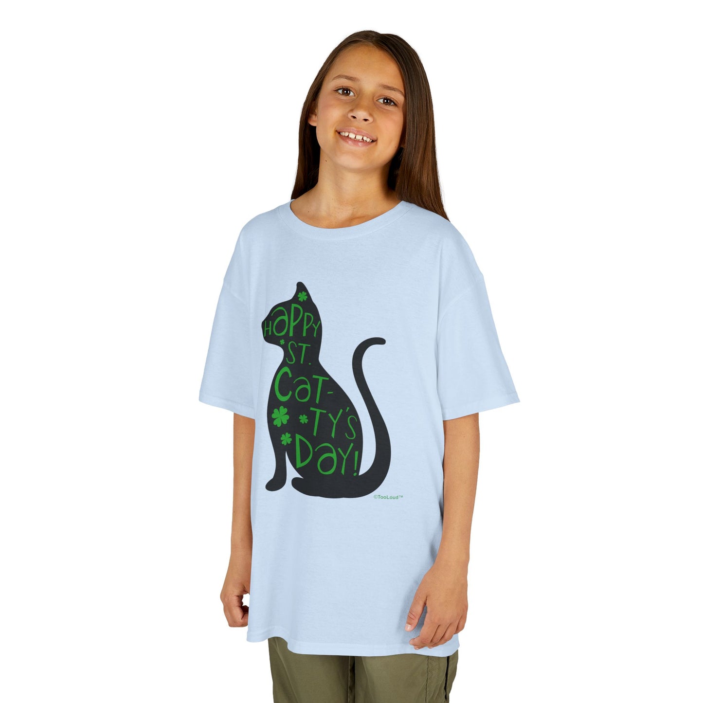 Happy St. Catty's Day - St. Patrick's Day Cat Children's T-Shirt by TOOLOUD