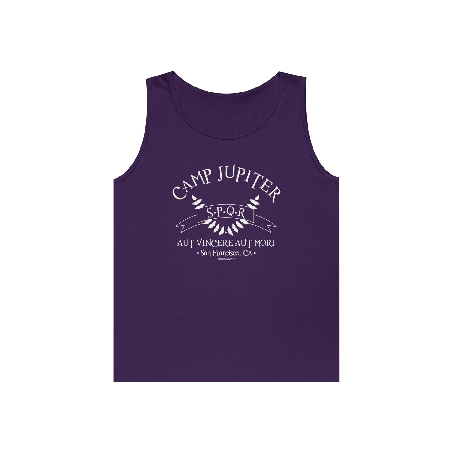 Camp Jupiter SPQR Banner Loose Fit Adult Dark Tank Top by TOOLOUD – Roman Demigod Inspired Design