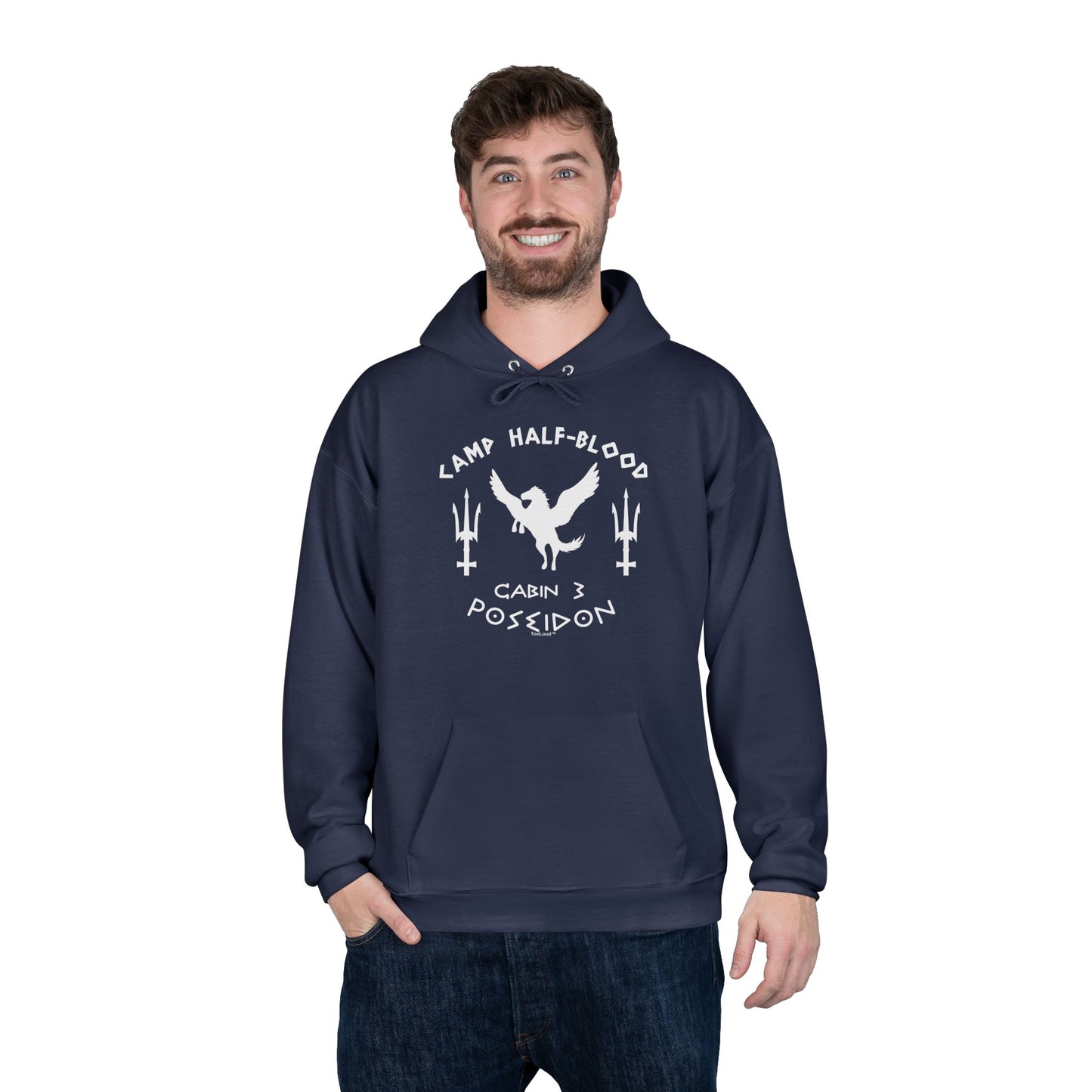 Cabin 3 Poseidon Camp Half Blood Dark Adult Hoodie Sweatshirt by TOOLOUD