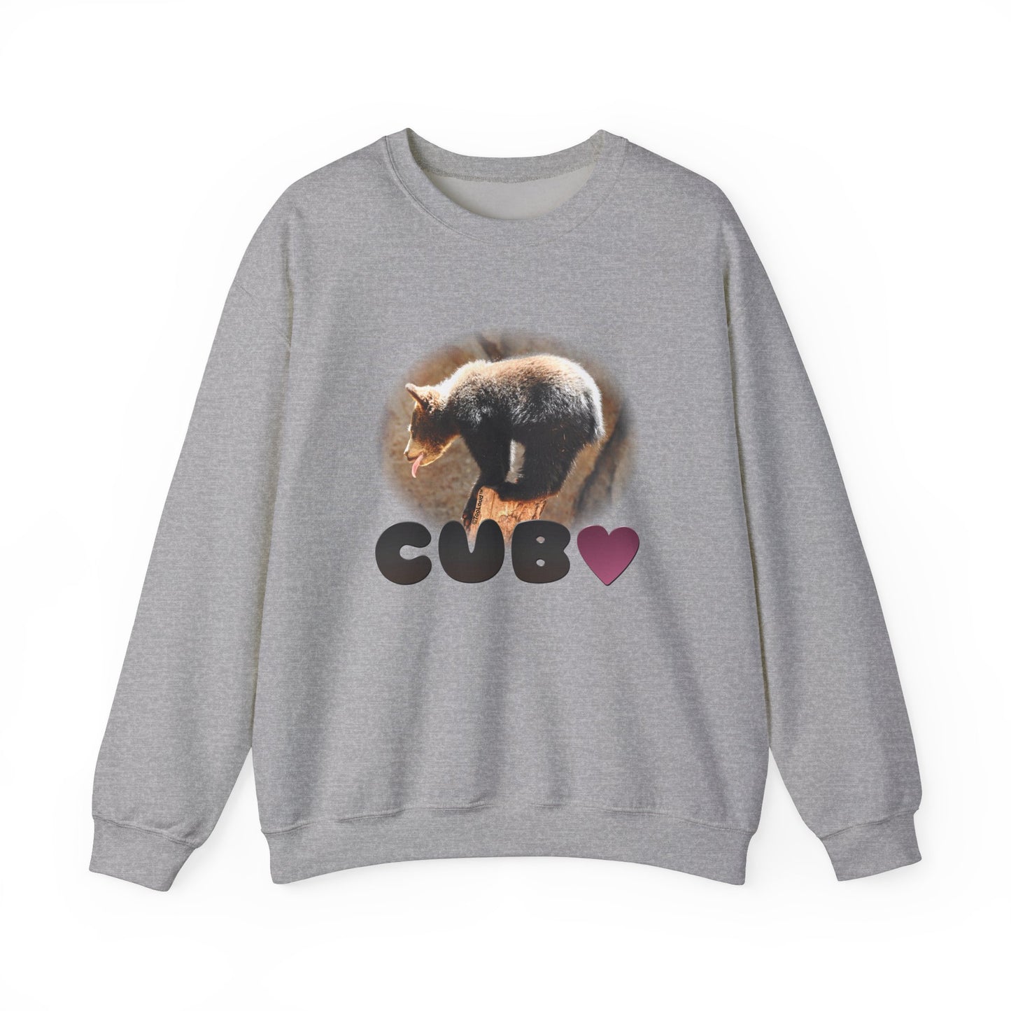 Balancing Bear Cub with Text Adult Sweatshirt by TOOLOUD