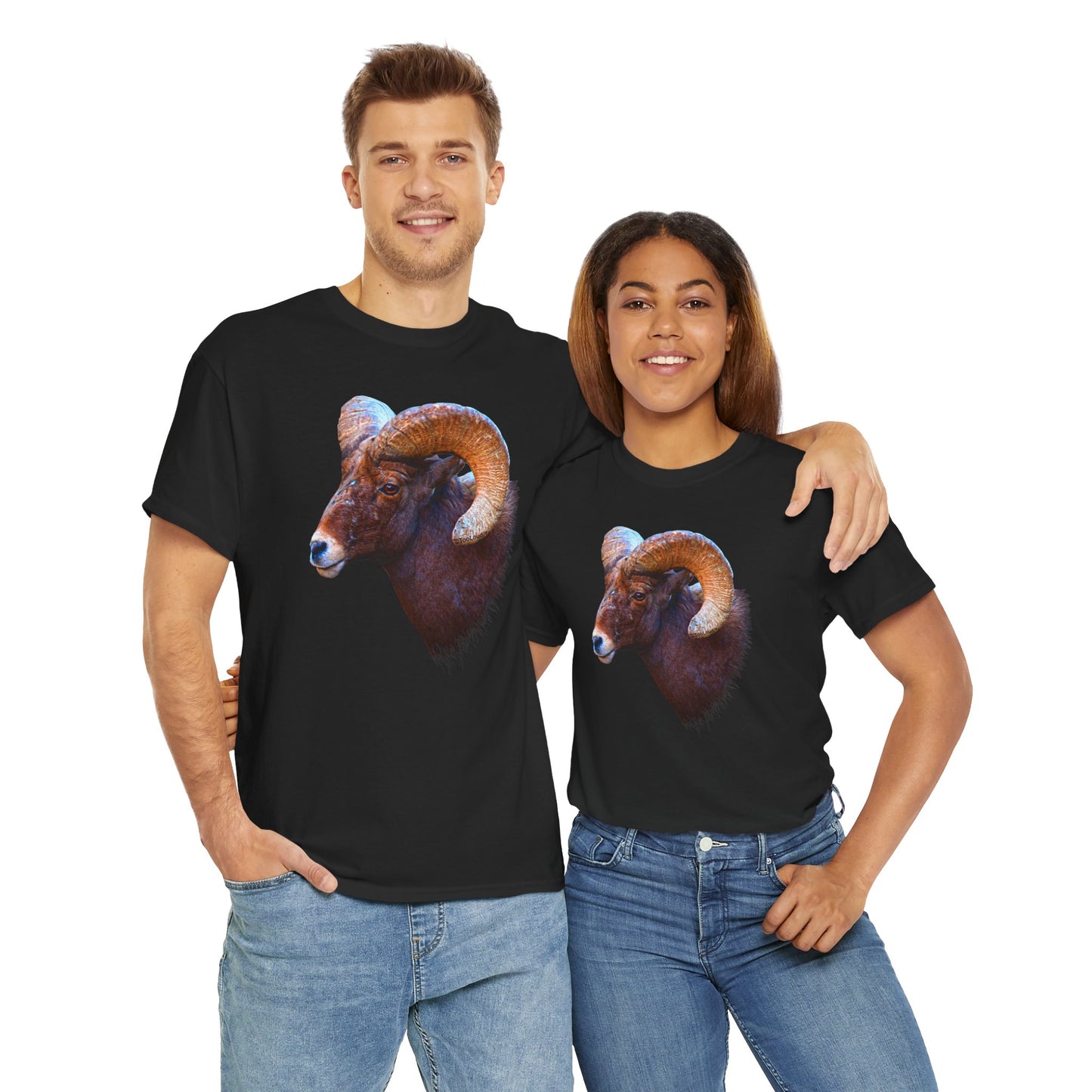 Majestic Bighorn Ram Adult Dark T-Shirt by TOOLOUD