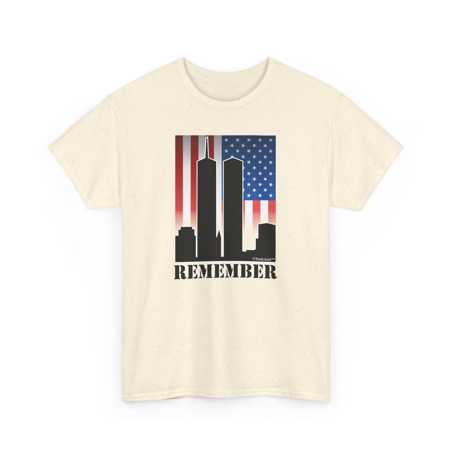 Twin Towers Remember Adult Commemorative T-Shirt "Tribute Collection" by TOOLOUD