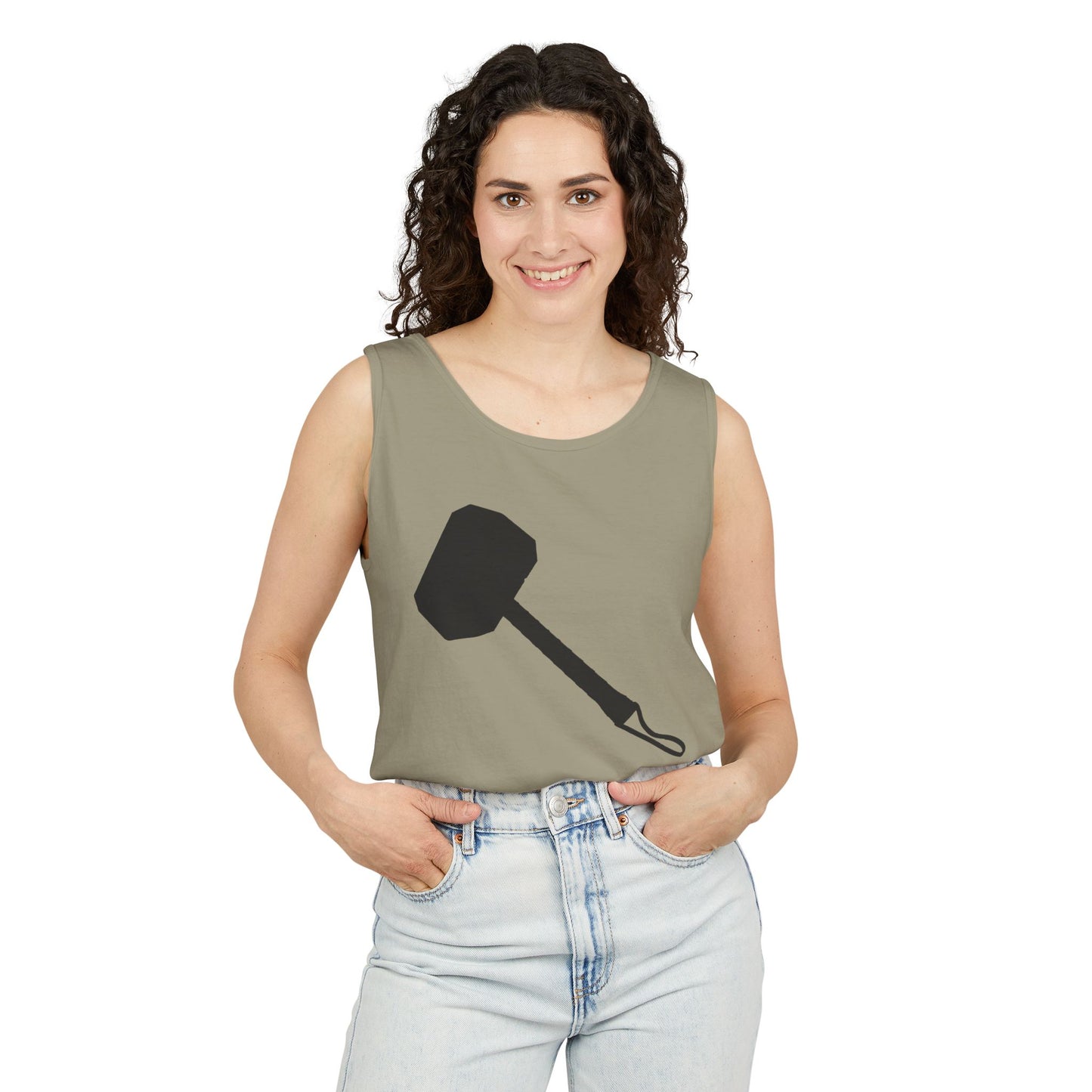 Thors Hammer Nordic Runes Lucky Odin Mjolnir Valhalla Loose Tank Top