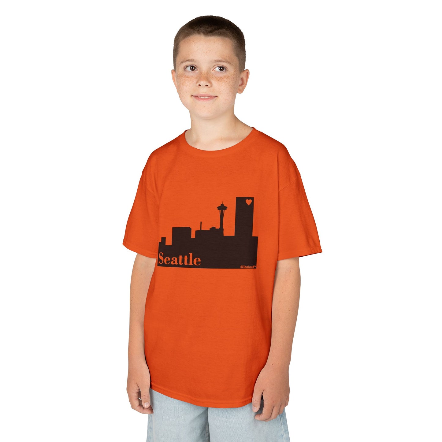 Seattle Skyline with Space Needle Children's T-Shirt by TOOLOUD