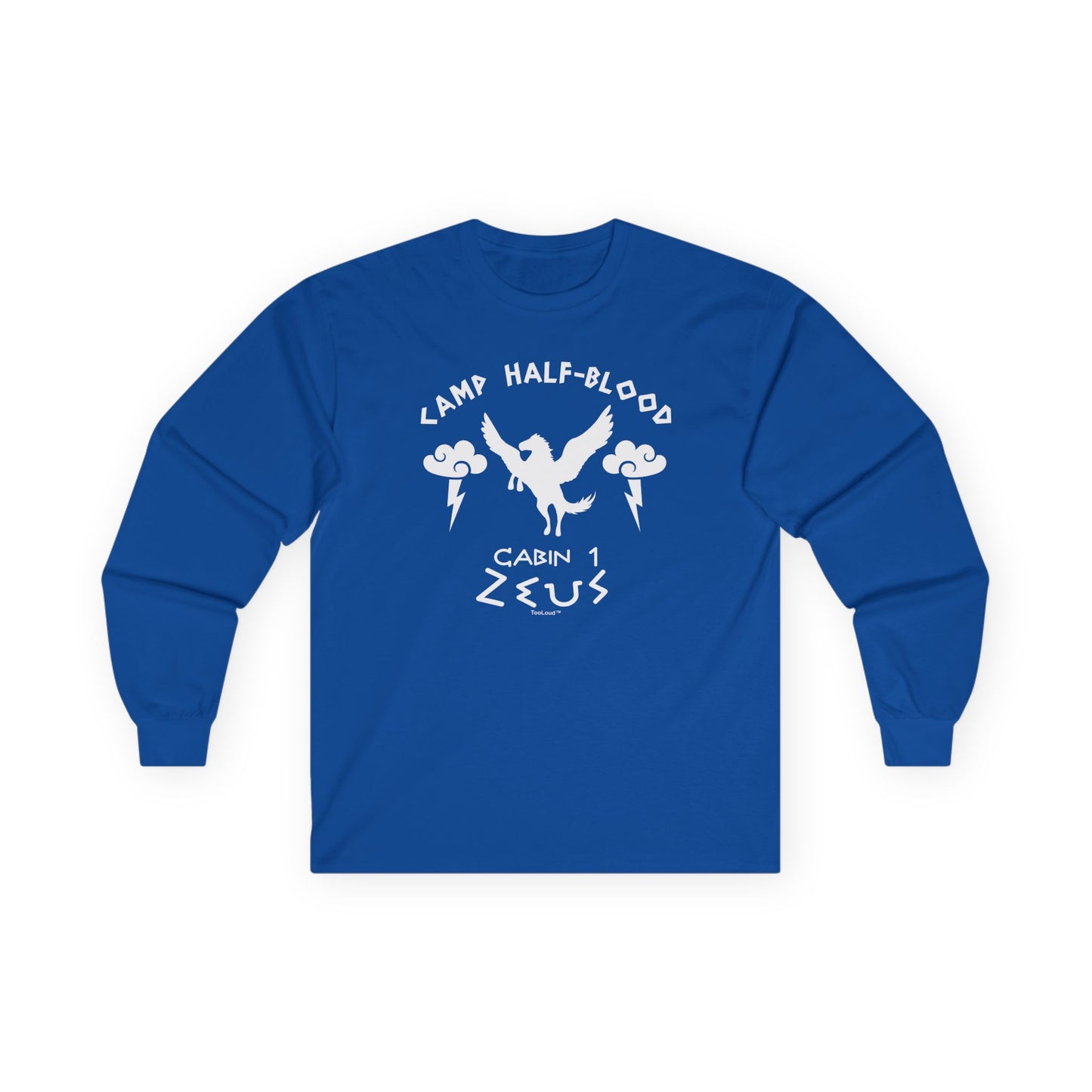 Camp Half Blood Cabin 1 Zeus Adult Long Sleeve Dark T-Shirt by TOOLOUD