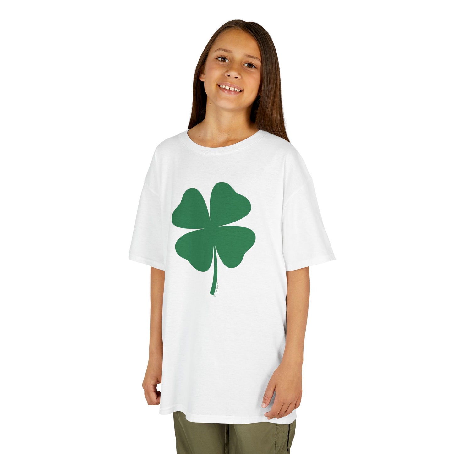 Lucky Four Leaf Clover St. Patrick's Day Children's T-Shirt by TOOLOUD
