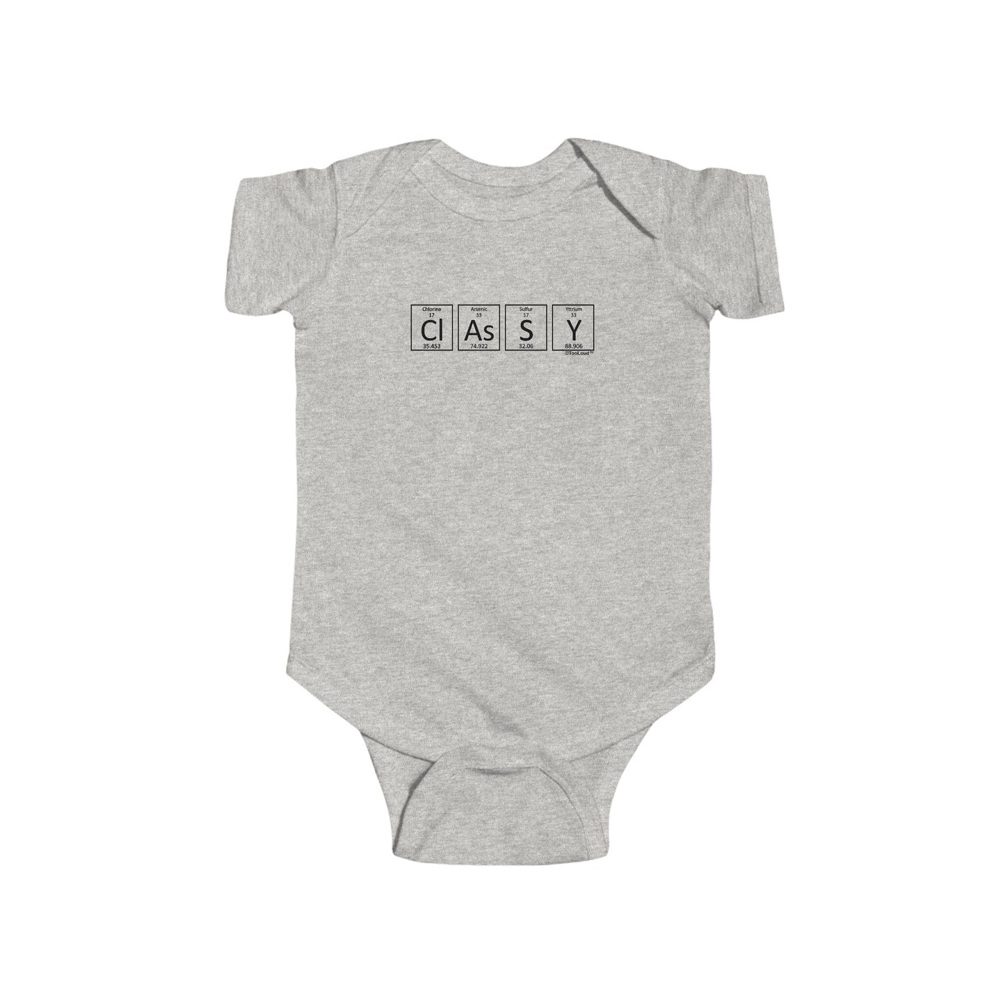 TOOLOUD Classy – Periodic Table of Elements Baby Romper Bodysuit