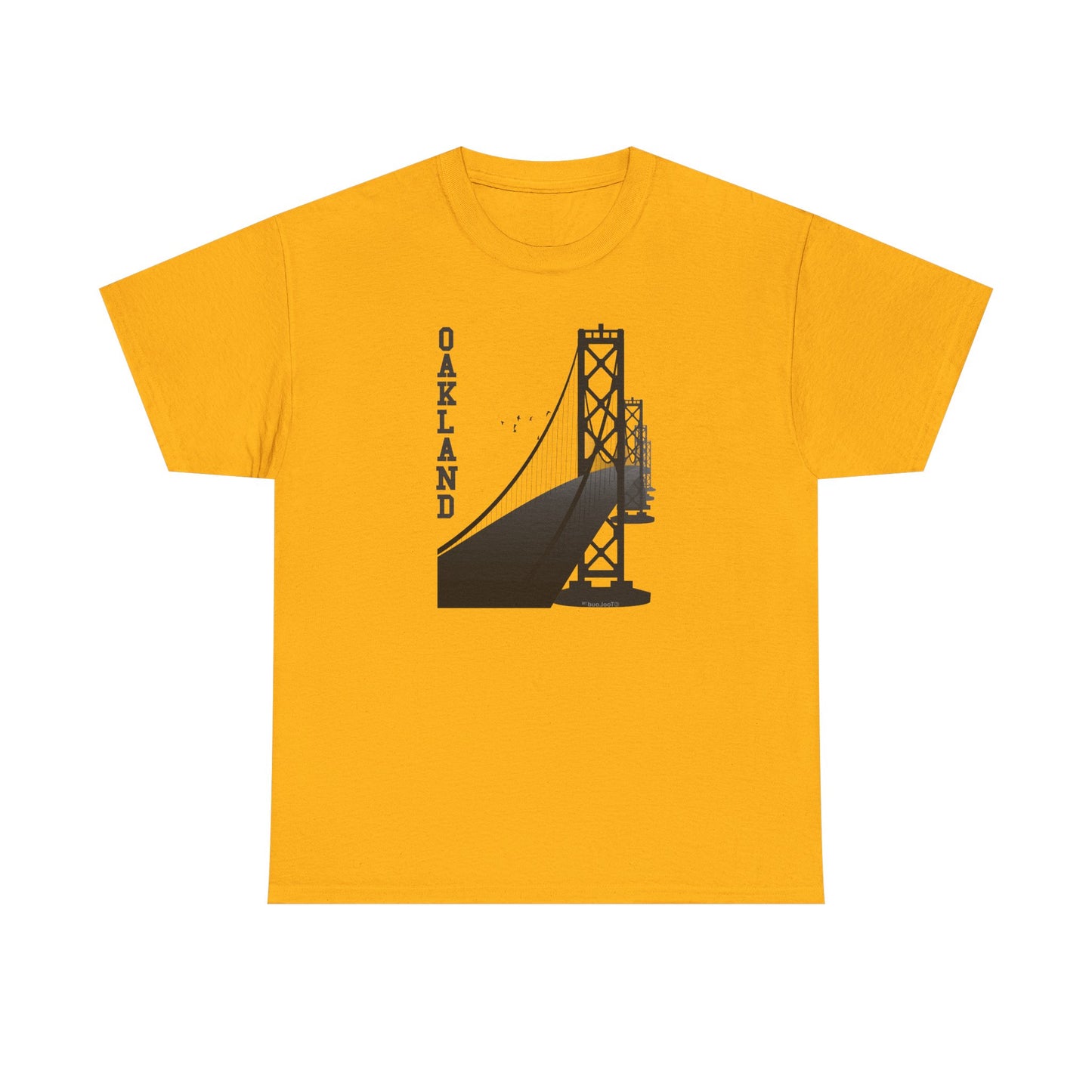 Oakland Text Bay Bridge - Premium Adult T-Shirt State Collection by TOOLOUD