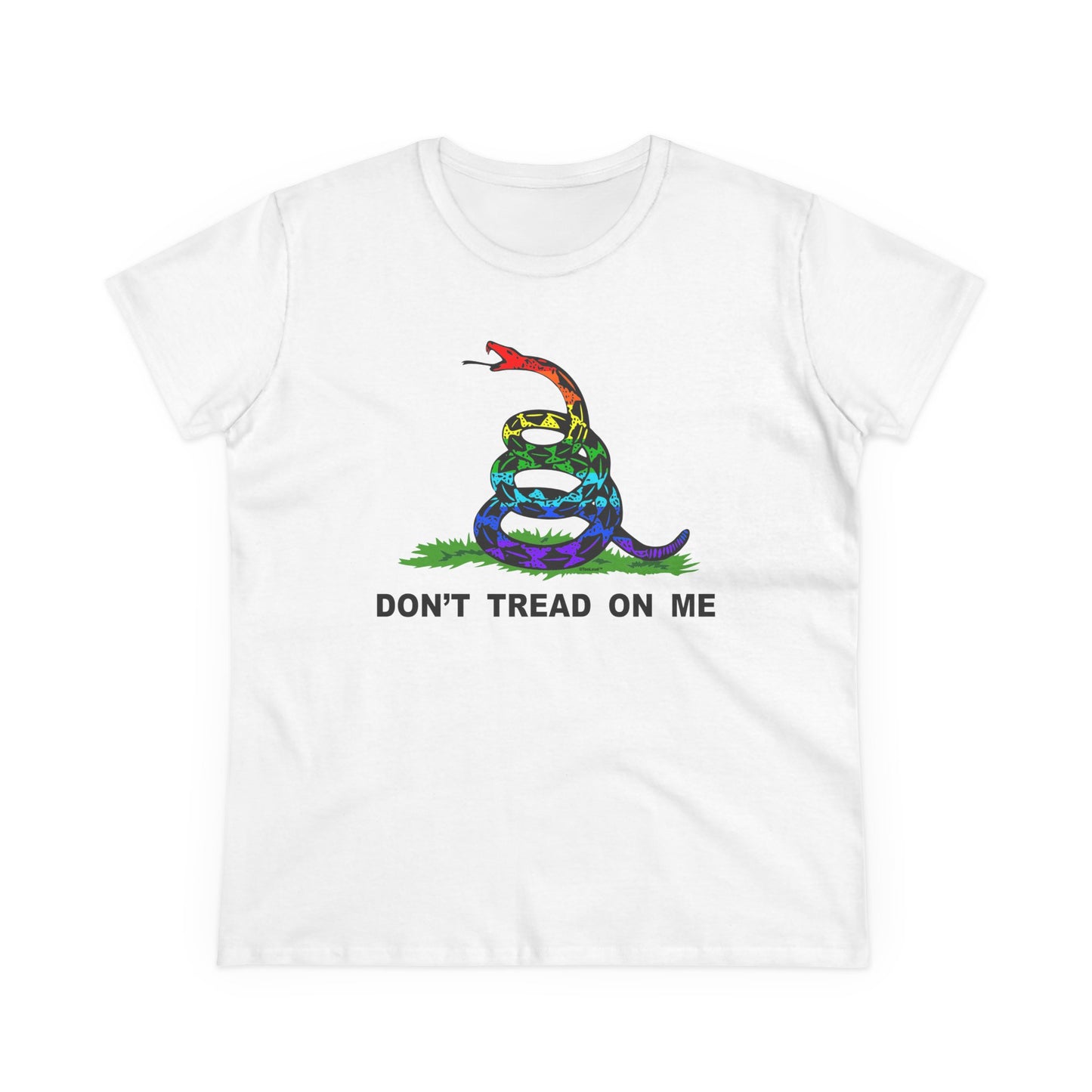 LGBT Freedom Rainbow Don't Tread on Me Women's T-Shirt by TOOLOUD