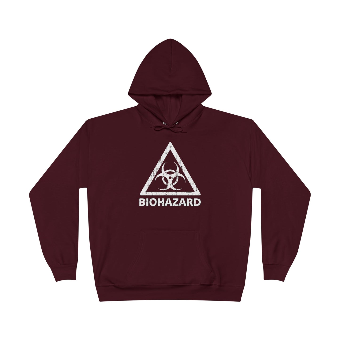 Biohazard Sign Distressed Dark Pullover Hoodie Sweatshirt by TOOLOUD