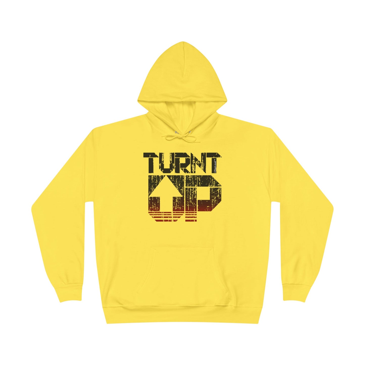 Turnt Up Distressed Unisex Hoodie Sweatshirt by TOOLOUD