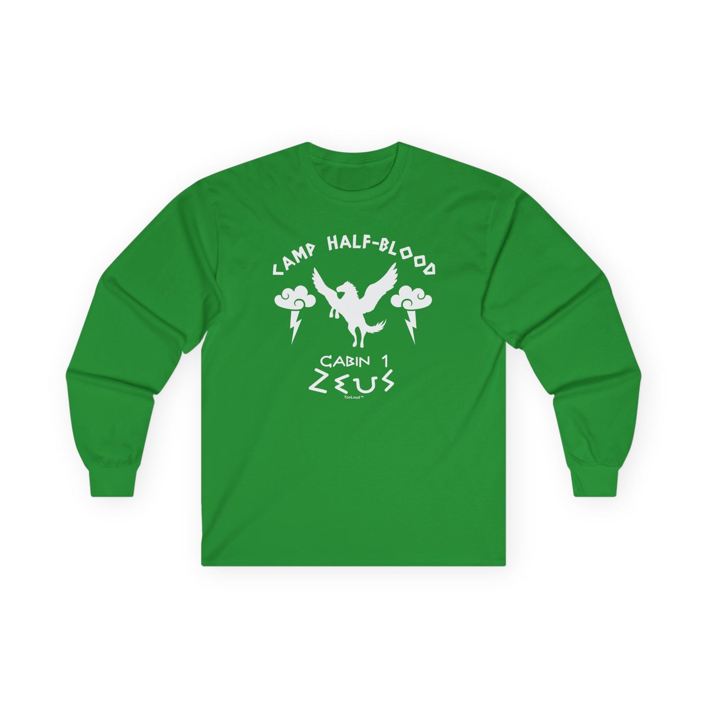 Camp Half Blood Cabin 1 Zeus Adult Long Sleeve Dark T-Shirt by TOOLOUD