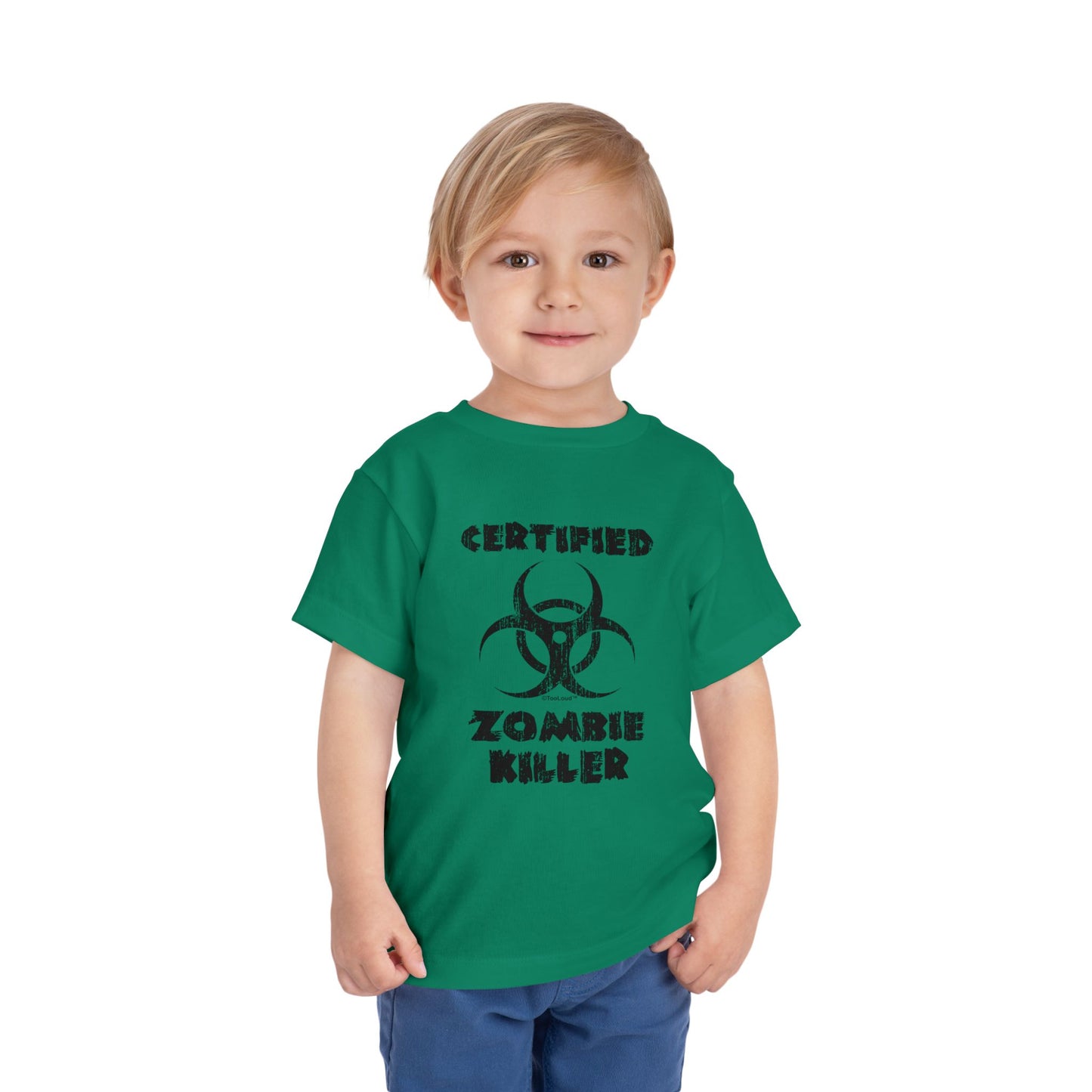 Certified Zombie Killer - Biohazard Toddler T-Shirt by TOOLOUD