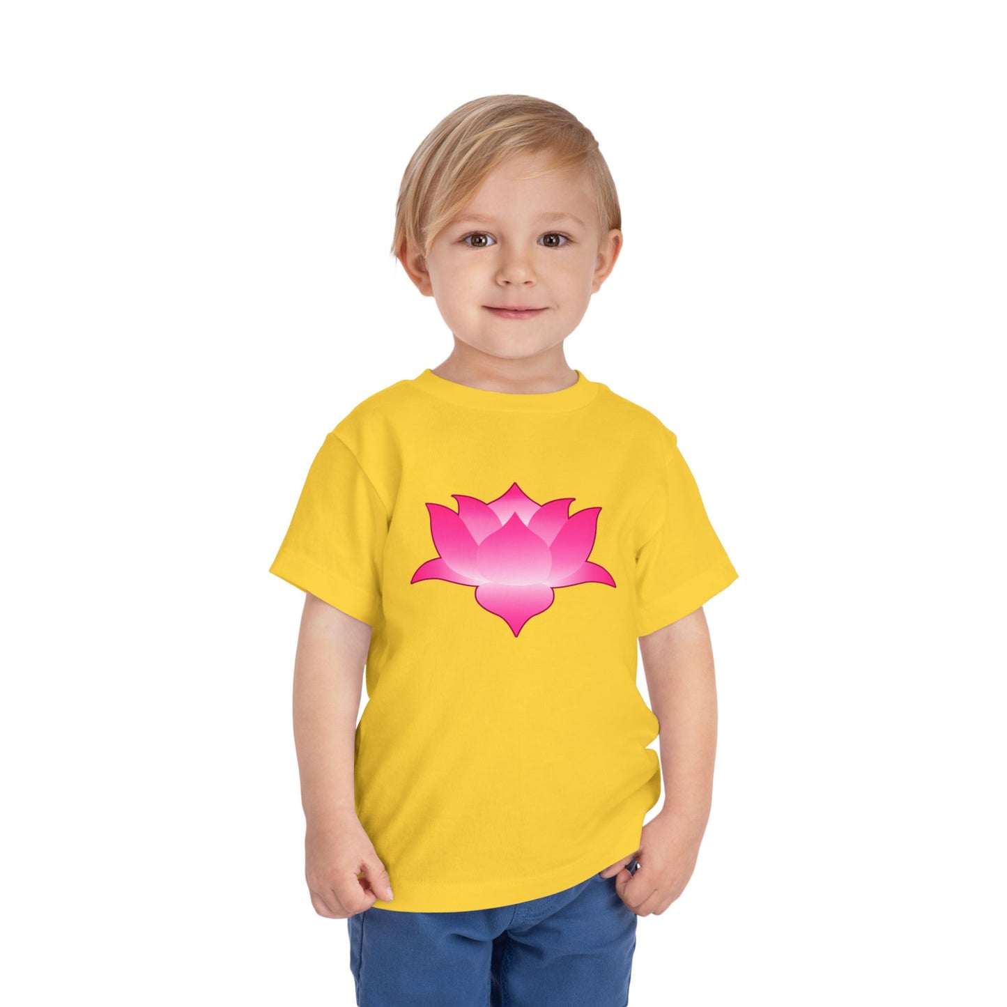 Lotus Flower Design Gradient Toddler T-Shirt by TOOLOUD