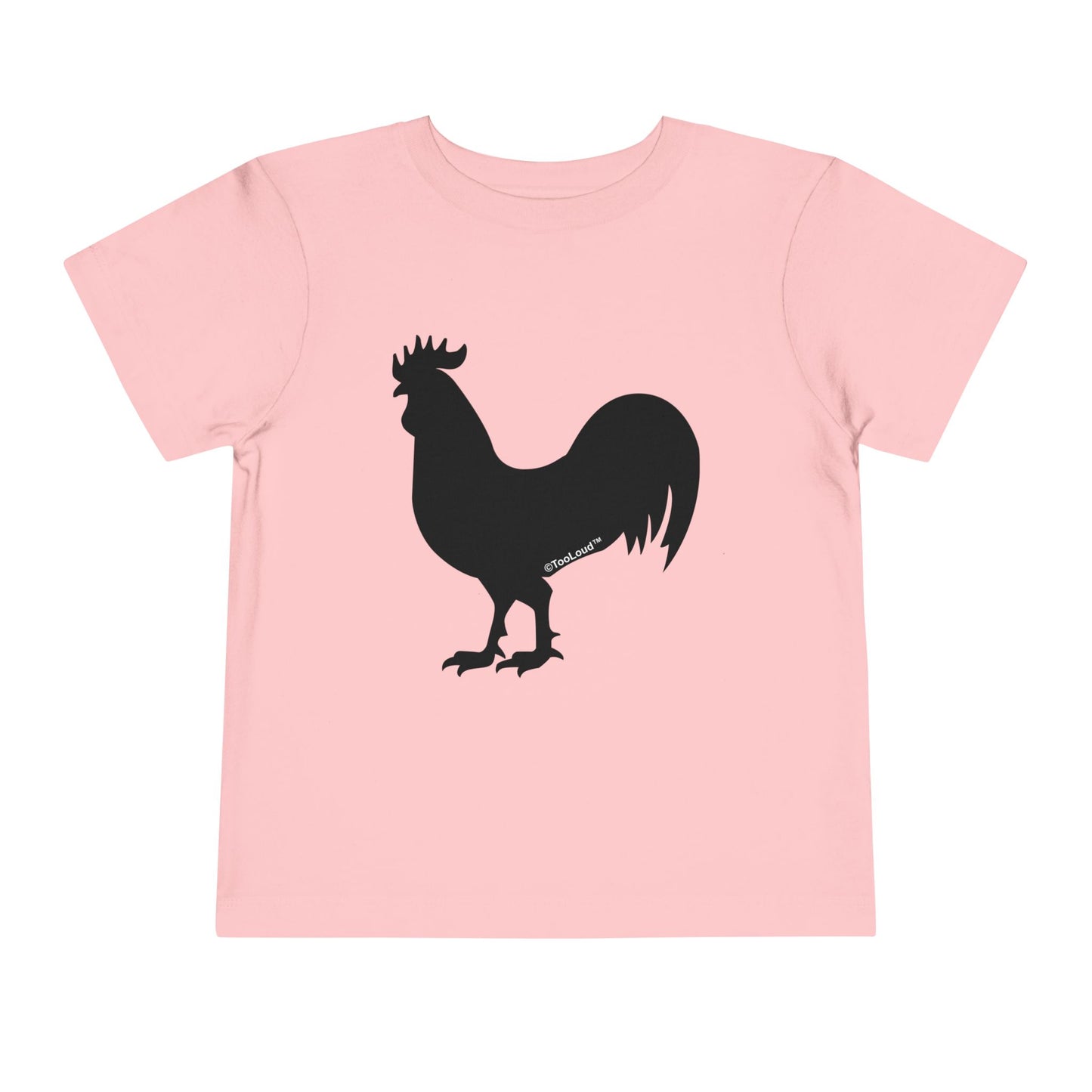 Rooster Silhouette Design Toddler T-Shirt by TOOLOUD