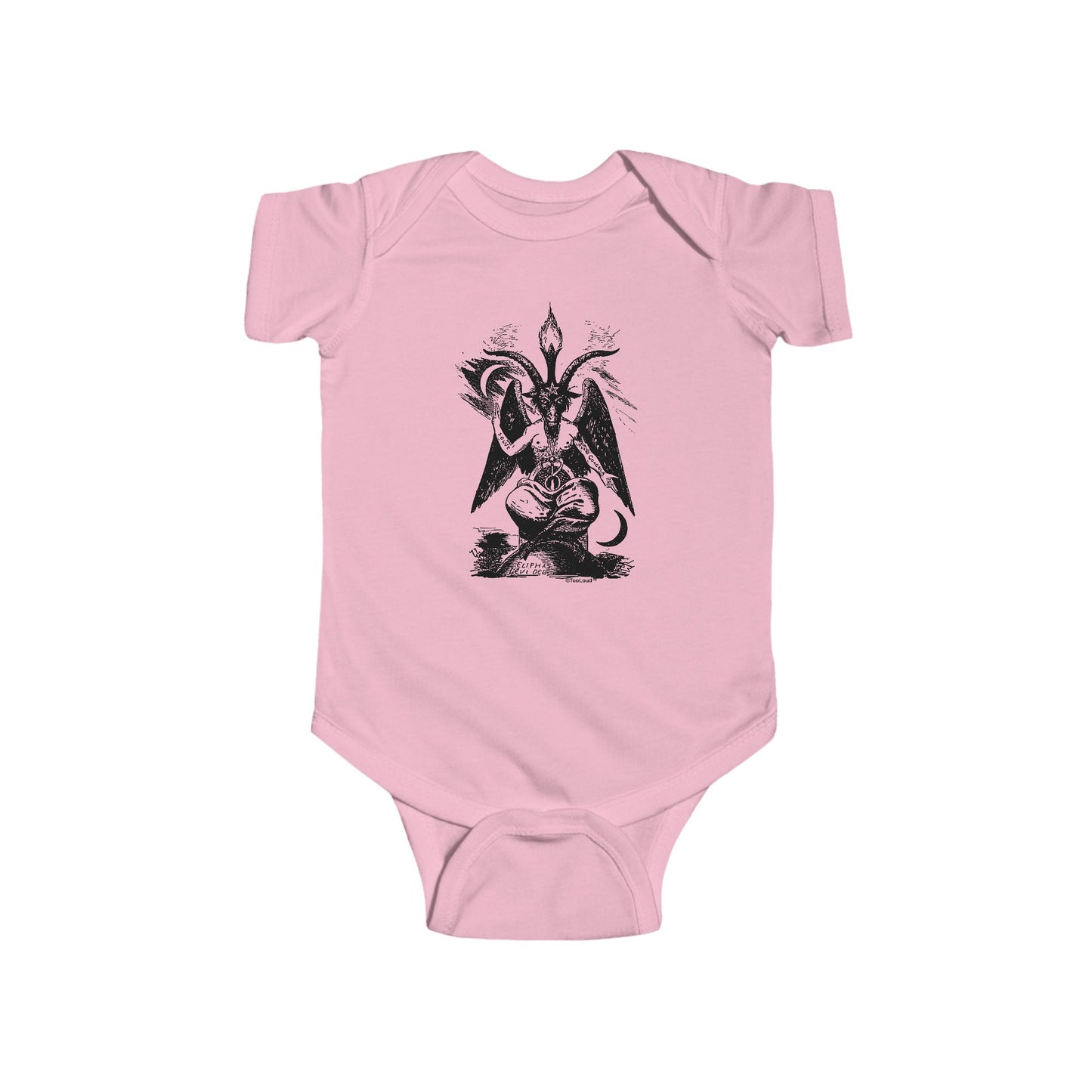 Baphomet Illustration Baby Romper Bodysuit by TOOLOUD