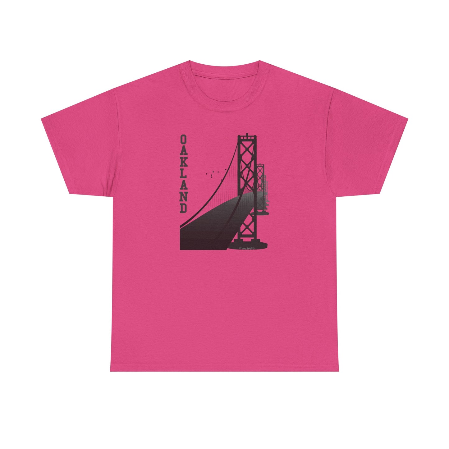 Oakland Text Bay Bridge - Premium Adult T-Shirt State Collection by TOOLOUD