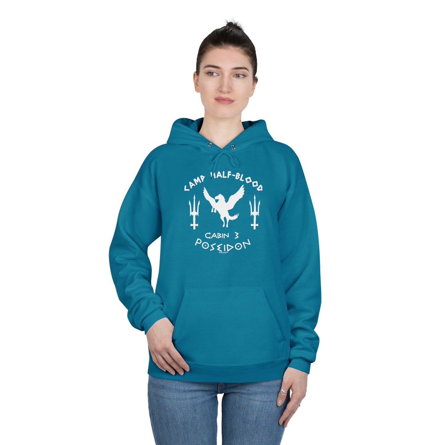 TOOLOUD Cabin 3 Poseidon Camp Half Blood Dark Hoodie Sweatshirt