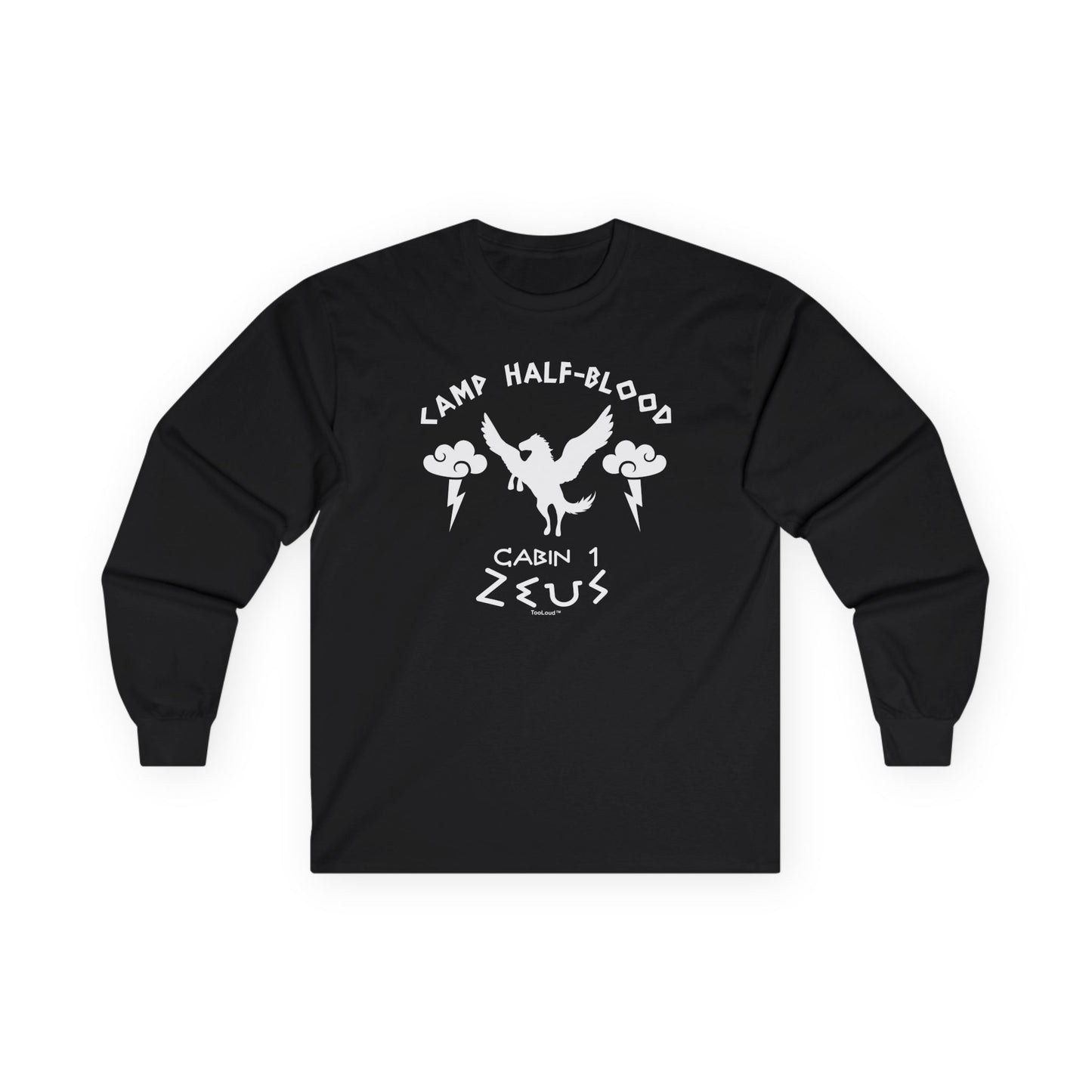 Camp Half Blood Cabin 1 Zeus Adult Long Sleeve Dark T-Shirt by TOOLOUD